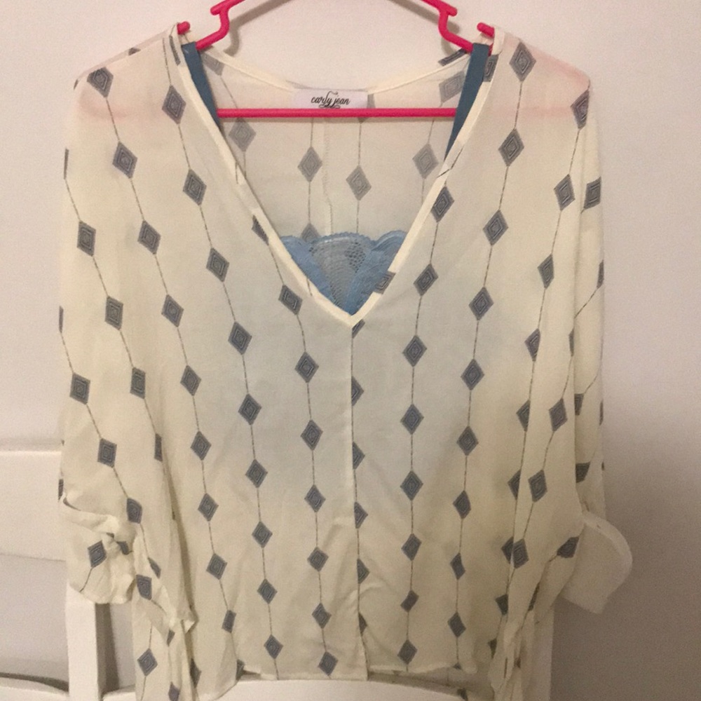 Carly Jean Flowy Shirt with bralette